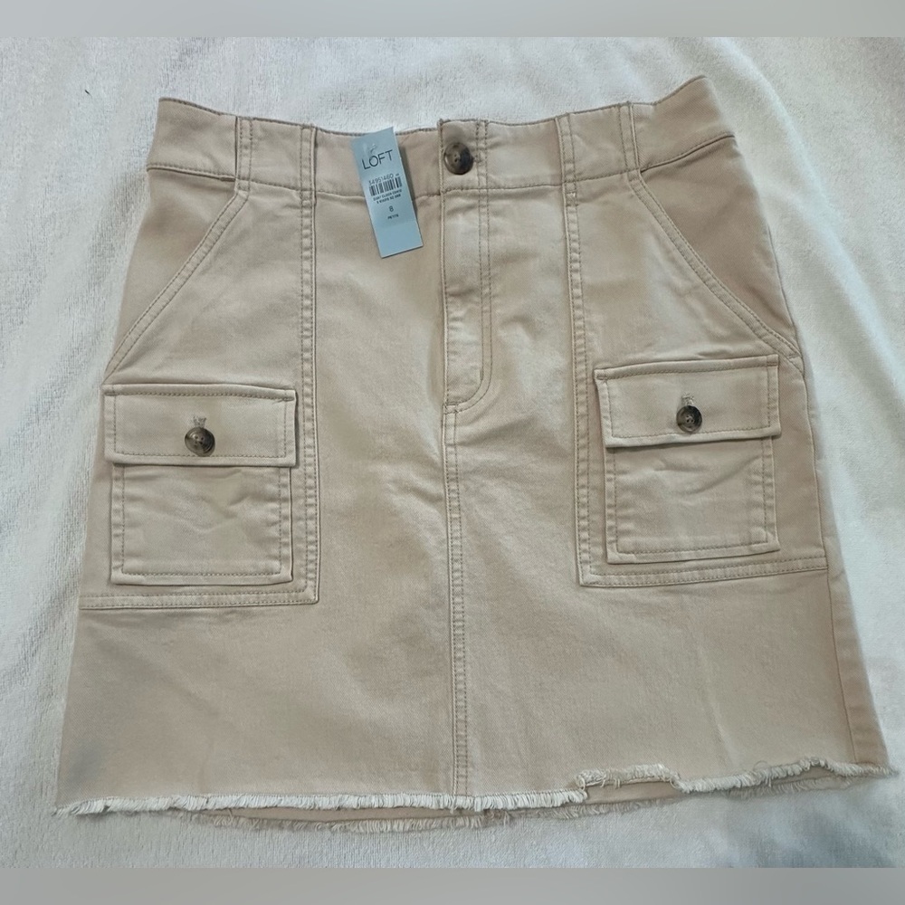 NWT Loft Twill Cargo Skirt - Size 8P